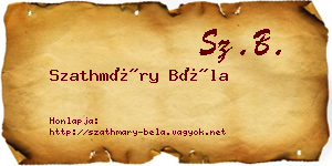 Szathmáry Béla névjegykártya