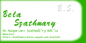 bela szathmary business card